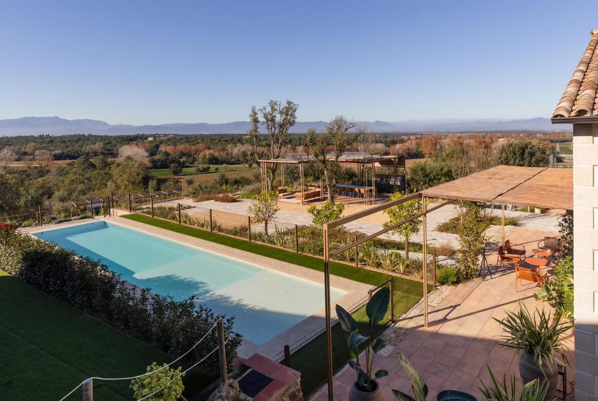 Can Bufi Espectacular Casa Con Piscina Interior Llagostera Buitenkant foto